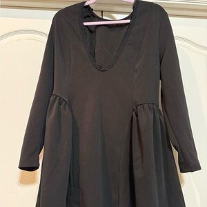 SHEIN Black Long Sleeve Dress